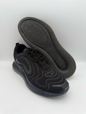 Men's Nike Air Max 720 Triple Black Anthracite Running Shoes Size 15 AO2924-007